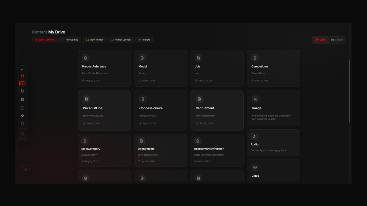 Content output — generated asset